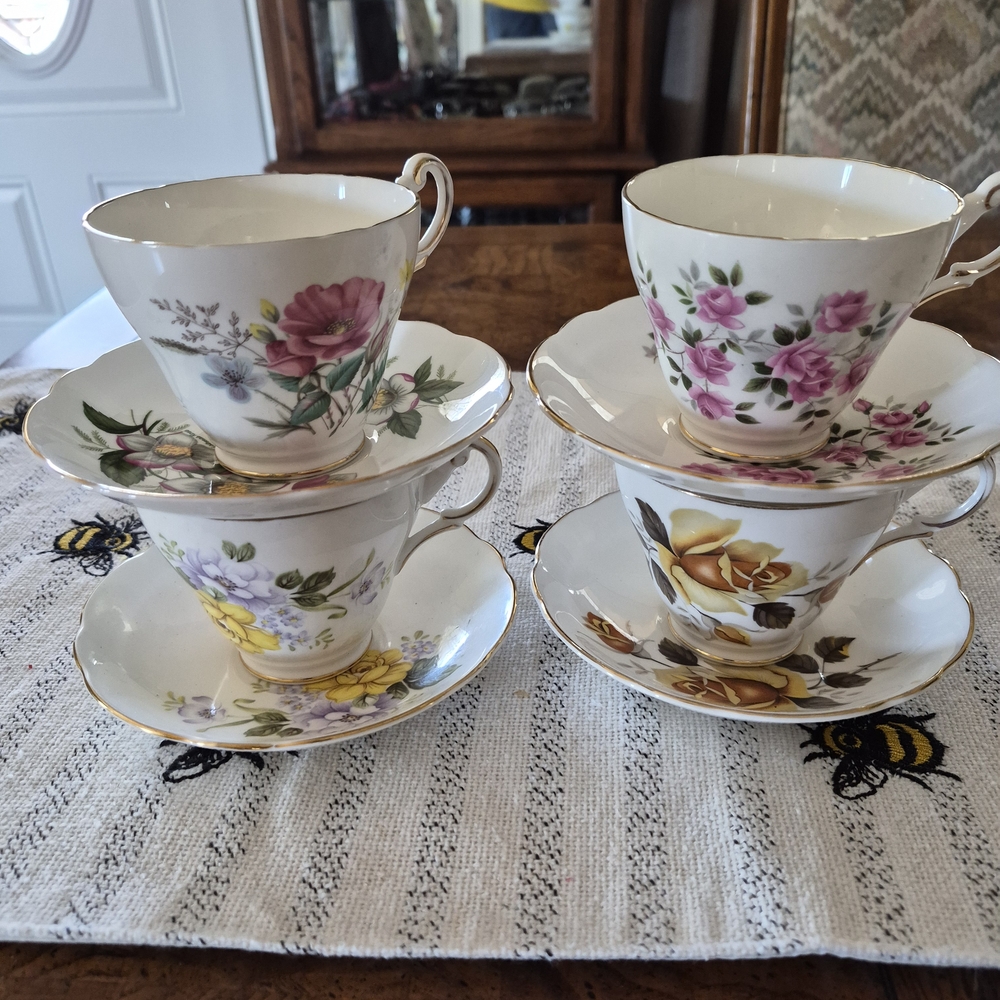 Vintage Yellow Rose Bone China Tea Cup & Saucer